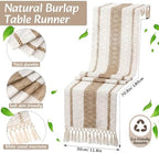 Boho Table Runner and Placemats Set, 6 Sets, Khaki A, 12x72 - Image 2