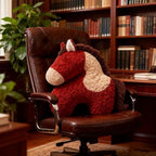 Plush Horse Throw Pillow, Lunar New Year of The Horse Cushion, Soft Fuzzy Stuffed Animal Decor for Sofa, Bedroom, Car, Holiday Festival Decoration & Gift (A) - Image 3