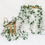18 Pack 144 FT Artificial Flower Garland Fake White Roses Vines Flowers - Image 7