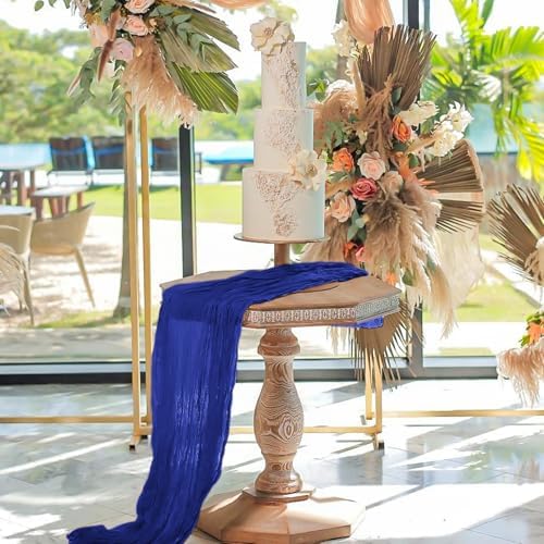 24 Pack Royal Blue 10Ft Cheesecloth Table Runner - Image 7