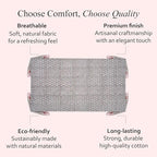 CPC Tablecloth 100% Cotton 72x190 Inch Indian Block Print Rectangle Table Cover, Gray Pink Table Cloth for Weddings, Spring/Summer, Barbeque - Labra Gray - Image 6