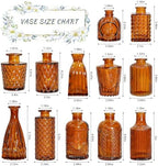 SUPMIND Glass Bud Vases Set of 12, Small Dark Brown Flower Vases in Bulk - Image 2