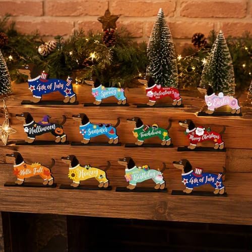 Interchangeable Holiday Wooden Animal Decor Magnetic Figurine (B) - Image 3