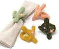 Global Crafts - Handmade Felt Napkin Rings Set - 4-Pack Cactus by Global+Crafts