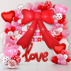 Mother's Day,Birthday,Valentine's Day,Wedding Inflatables Giant Red Bow Lighted Balcony Terrace Porch Yard Lawn Inflatable Decoration with Built-in Fan and Ropes Holiday Party Decor, (7FT-Red Bow) - Image 5
