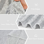 Silver Table Runner 10 Packs 12x72 Inch Sequin Glitter Table Runner for Rectangle Tables for Birthday Banquet Wedding Baby Shower Party Decorations - Image 4