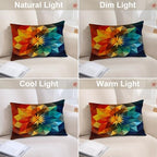 Batmerry Colorful Geometric Pillowcases, It Has Symmetrical Vibrant Shapes Decorative Bed Pillow Cover with Hidden Zipper Soft Blended for Hair and Skin 20X26 in - Image 6