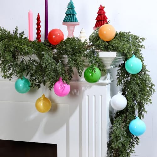 FoldTier 9pcs 3" Colorful Glass Ball Christmas Tree Ornament, Multicolor - Image 6
