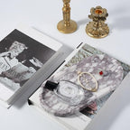 Koville Real Luxurious Natural Marble Vanity Tray, 10"x5" Calacatta Viola Marble Catchall Tray for Bathroom, Stone Perfume Trays Jewelry Dish for Dresser, Genuine Stone Storage Tray for Home Decor - Image 5
