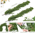2PCS 9FT Christmas Norfolk Pine Garland - Image 4