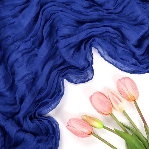 12 Pack Royal Blue Cheesecloth Table Runner 10Ft 23 x 120 Inch - Image 4