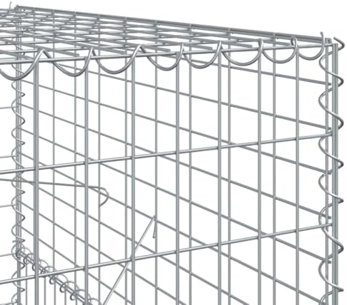 vidaXL Gabion Basket with Cover 315"x39.4"x59.1" Galvanized Iron - Image 4