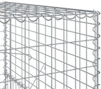vidaXL Gabion Basket with Cover 433.1"x39.4"x59.1" Galvanized Iron - Image 4