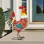 Metal Rooster Yard Decor, 21" Outdoor Garden Statues for Patio - Image 4