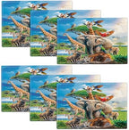 Elephant Giraffe Zebra Placemats Set of 6 Funny Zoo Animals Table Mats African Place Mats Decor Imitation Linen Heat Resistant Tablecloth for Dining Decorations Kitchen Party Restaurants 12''x18'' by gkmaolt