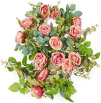 Artificial Flower Garland 2pcs 5.4ft Floral Peony Vine Decor, Purple Flower - Image 2