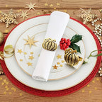 Mimorou 20 Pcs Thanksgiving Pumpkin Napkin Rings Gold Fall Napkin Holders - Image 3
