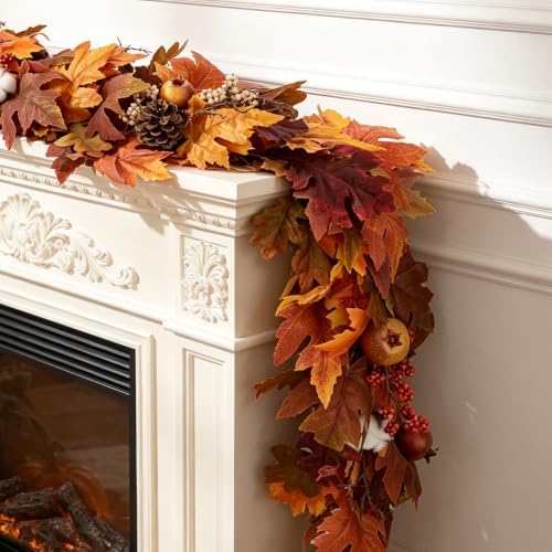 JORNOY 6FT Fall Garland for Mantle - Image 2