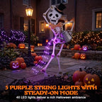 Lewondr 35" Skeleton Halloween Decorations Outdoor - Image 4