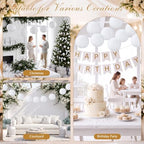 Treela 72 Pack White Chinese Paper Lanterns for Wedding Party Decor, 6" - Image 6