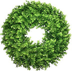 22“ Boxwood Wreath for Front Door,Spring ，Summer All Season Wreaths, Farmhouse Door Wreath Outdoor Indoor for All Seasons Decor by SEVENLOVE
