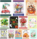 EdenseeLake Seasonal Garden Flags 12x18 Inch, Double Sided Flags Set of 12 by Edenseelake