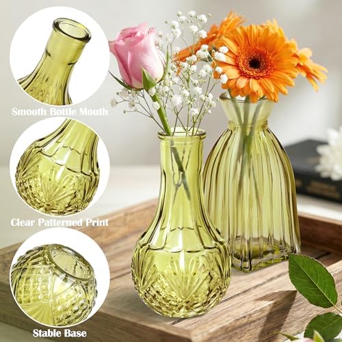 Glass Bud Vases in Bulk Small Mini Colorful Vase for Flowers 40pc - Image 5