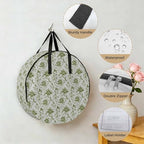 36 Inch Round Storage Bag 1 Pack,Abstract Sage Green Leaves on Vintage Waterproof Wreath Storage Container with Handles&Zipper Watercolor Flower Closet Organizer Bags Garland Box - Image 5
