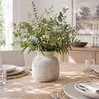 Rustic Ceramic Vase for Home Decor, 6.4 Inch Small Farmhouse Flower Vase - Image 5
