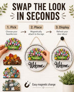 12PCS Interchangeable Welcome Sign for Front Door Every Season Decorations - Image 4