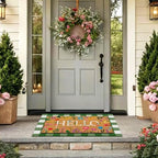 Drydiet 2 Pcs Floral Layered Doormats Spring Coir Welcome Mat - Image 5
