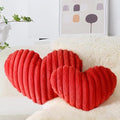 AELS Heart Shaped Pillow, Set of 2, Heart Decorative Throw Pillows, Faux Fur Love Pillows, Cute Valentines Day Decorations, Wedding Decor, Living Room Bedroom Nursery Decor, Red, L & M by AELS