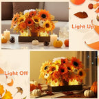 3 Pcs Fall Thanksgiving Table Centerpieces Mason Jar Table Decor - Image 3