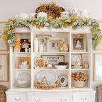 Fall Mantel Garland Decor for Home - 6 Ft Autumn Leaves Table Garlands with Lights Decorations for Thanksgiving and Halloween Leaf Centerpieces for Bedroom Tables Stair Porch Outdoor Farmhouse - Image 4