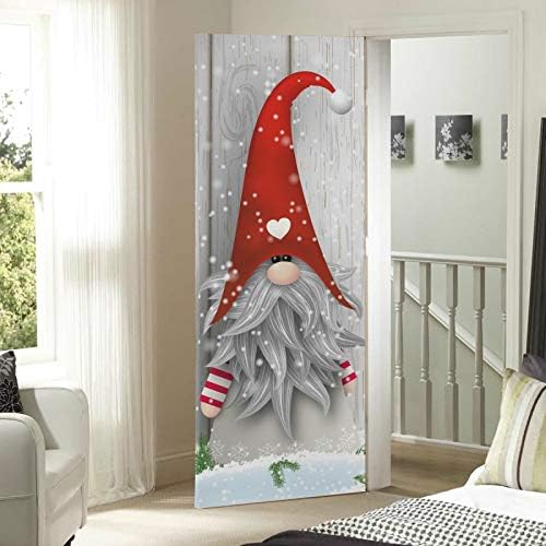 Qilmy Door Cover Decoration, Party Accessory Porch Decor for Festive Ornament Indoor Outdoor Covering 35 x 79 Inch, Christmas Gnome - Image 7