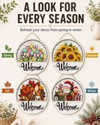 16PCS Interchangeable Welcome Sign for Front Door Every Season Decorations - Image 5