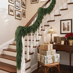 SHareconn 18FT Christmas Norfolk Pine Garland, Real Touch Soft Mantel Decor - Image 7