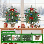 Grooy 2 Pack 2FT Artificial Norfolk Pine Tree with Pot - Image 5