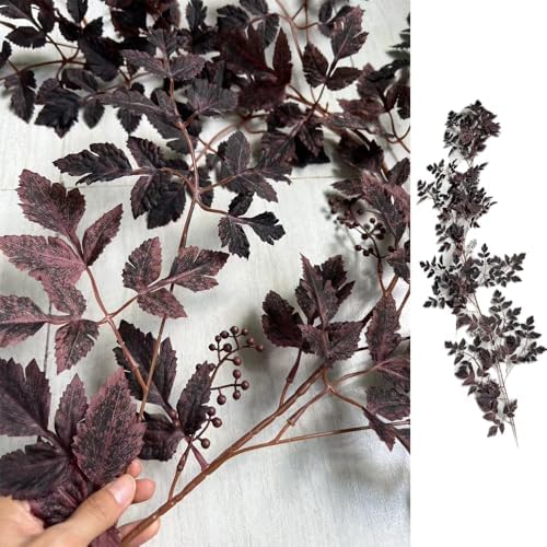 2PC Artificial Plum Cimicifuga Seeded Fall Garland Vine 6Ft - Image 3