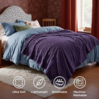 Bedsure Soft Twin XL Blanket for Bed Dorm Purple 66"x90" - Image 5