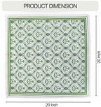 Lace Cloth Napkins, Cotton Linen, 12 Pack, 20x20 Inch, Green Damask - Image 6