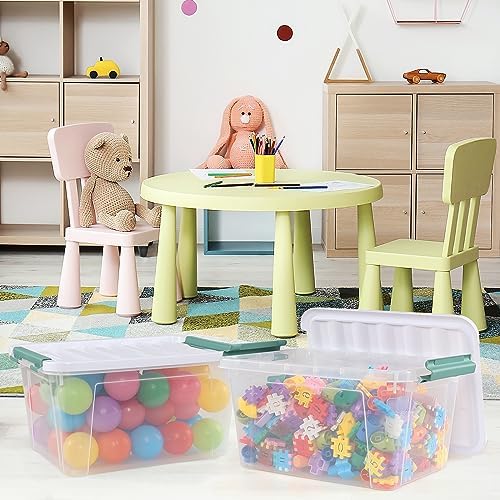6-Pack Plastic Storage Bins with Lids, 20 L Clear Storage Containers - Image 5