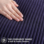 Mecatny Corduroy Decorative Throw Pillow Covers 26x26 Set of 2 Dusty Purple - Image 4