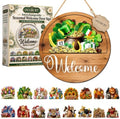 Interchangeable Welcome Sign, 12-Inch Front Door Decor with 16 Inserts by Unknown
