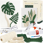 DIY Rope Canvas Kit for Beginners - Complete Macrame Ropes Supplies & Tools | DIY Macrame Art Wall Hanging Decor Starter Set, Craft Kits for Adults, Boho Wall Art Aesthetic Home Decoration (Green) by BeadHub