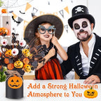 Halloween Table Deocr with 5 Pcs Artificial Pumpkin Eyeballs Eucalyptus Stems Black Iron Vase String Light and Wood Sign Halloween Centerpieces for Indoor Home Party Vase Arrangement Decorations - Image 5