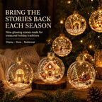 Glowing Christmas Story Ornaments, 9-Piece Light Up Mini Scene Set (Set B) - Image 7
