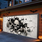 Gothic Horror Skeleton Halloween Garage Door Banner 7x16ft, Creepy Vampire - Image 6