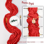 12Pack Red Cheesecloth Table Runners 10FT Gauze Table Runner - Image 6