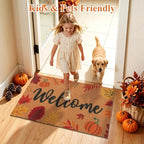 Ileading Fall Door Mat 24"x36", Non Slip No Shedding Faux Coir Mat Porch - Image 6